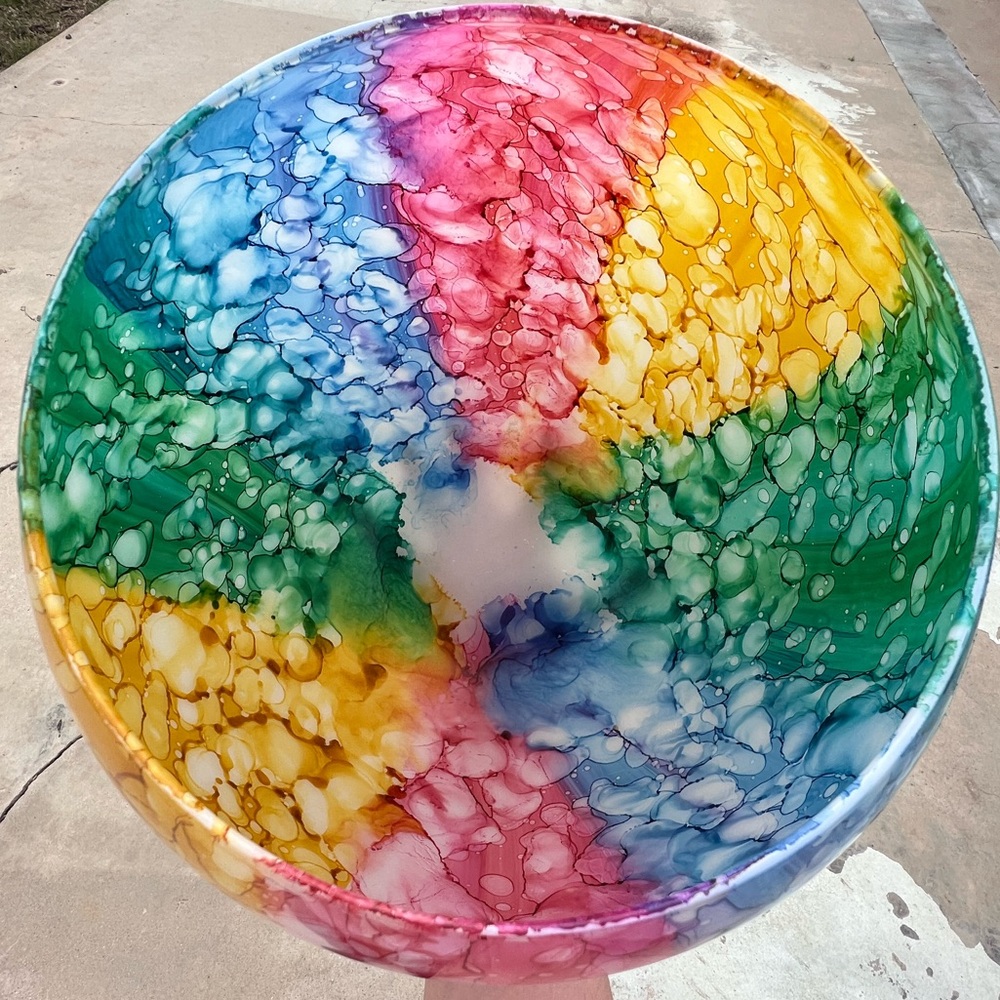 Watercolor Rainbow Vase